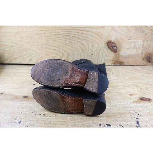 Rag and Bone Boots Womens 7 Black Suede Leather Riding Zip Up Tall Shoes - Picture 6 of 9